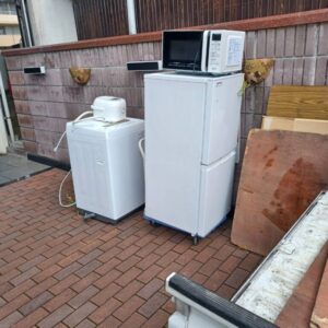 福岡県宗像市で冷蔵庫、洗濯機、電子レンジの回収